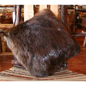 Double Sided Natural Beaver Fur Pillow