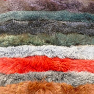 Dyed Fox Fur Ruff/Trim Strips - 28 Inches