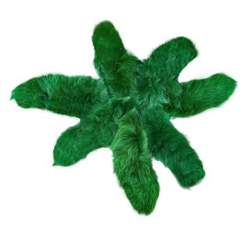 Shadow Fox Tail/Keychain - Dyed Emerald Green