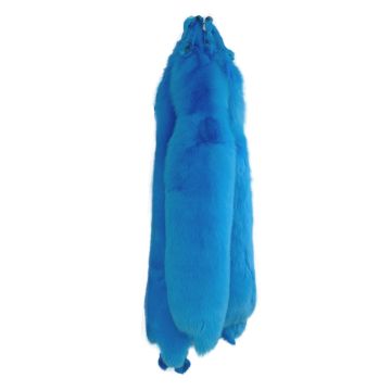 Premium Label SAGA Shadow Fox Pelt-Cerulean Blue Dyed 