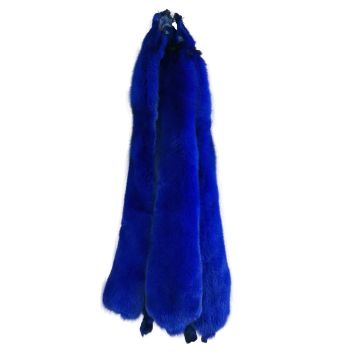 Premium Label SAGA Shadow Fox Pelt-Royal Blue Dyed 