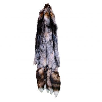 Premium Label Crystal Dyed Silver Fox Fur Pelt