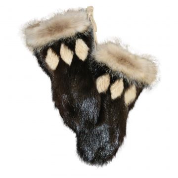 Alaska Musher Mittens - Beaver & Badger Fur