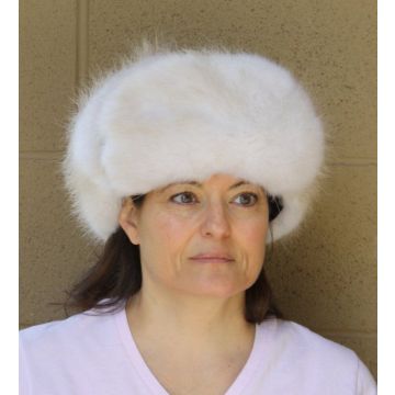 Moonlight Beaver Fur Russian Trooper Style Hat 