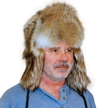 Coyote Fur Russian Trooper Style Hat