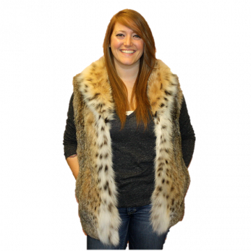 Women's Bobcat/Lynx Cat Fur Vest