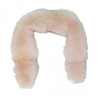 Pink-dyed Blue Fox Fur Ruff - 28 Inches