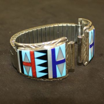 Inlay Sterling Silver Watchband
