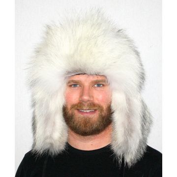 Wolf Fur Russian Trooper Style Hat