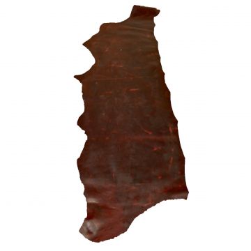 First Quality Elk Leather - Distressed Nappa Top Grain (Black Cherry)
