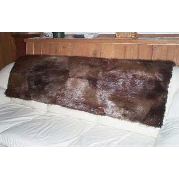 Natural Beaver Fur Throw Blanket - Two Sizes
