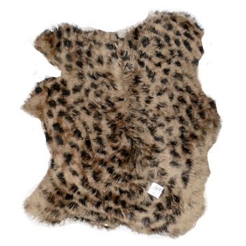 Long-Hair Curly Shearling - Stenciled Leopard
