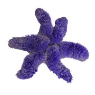 Shadow Fox Tail/keychain - Dyed Periwinkle