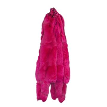 Premium Label SAGA Blue Fox Pelt - Dyed Hot Pink 
