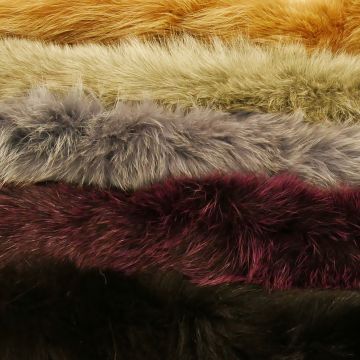 Assorted Colors Dyed Raccoon Fur Ruff/Trim Strips 