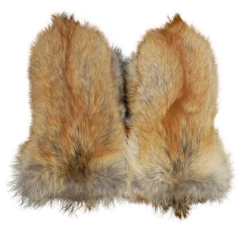 Red Coyote Fur Mittens