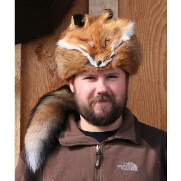 Red Fox Fur Davy Crockett Hat