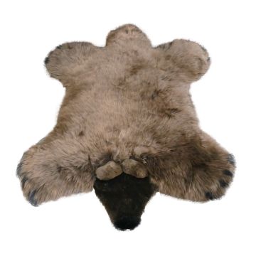 Bear Sheepskin Rug-Brown