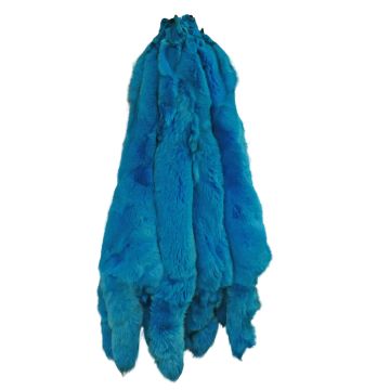 Premium Label SAGA Blue Fox Pelt - Dyed Turquoise