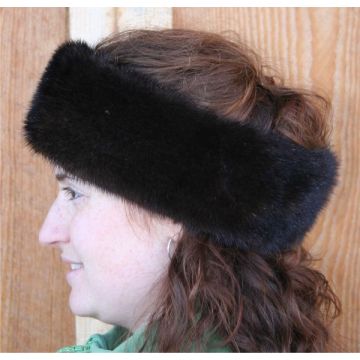 Mahogany Mink Fur Headband | Fur Neck Warmer | Fur Neck Collar