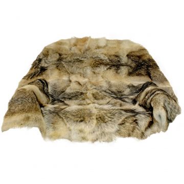 Premium Label Arctic Wolf Fur Throw Blanket - 84 X 60